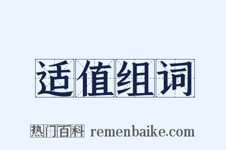 适值组词是什么意思的图片